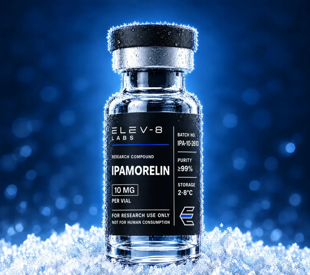 Ipamorelin – Elev-8 Labs research vial