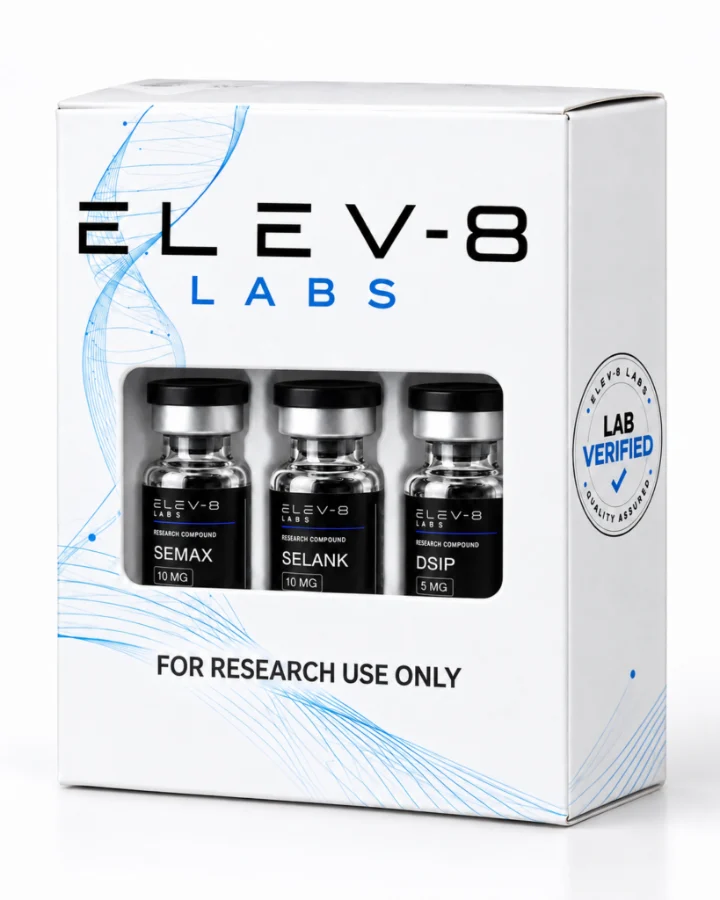 Elev-8 Labs retail box with research vials